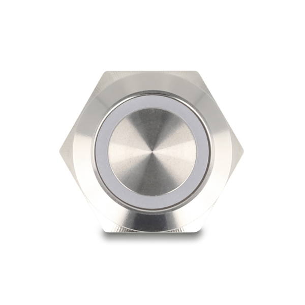 Delock Nyomógomb beszereléshez 19 mm 4 db. csavarhely LED fehér (20977)