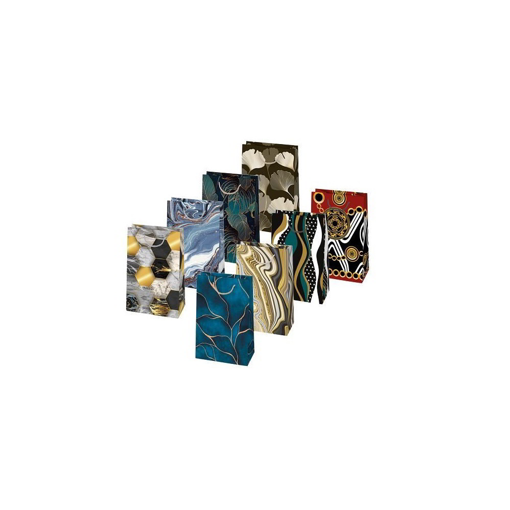 Iris Ajándék Papírtáska (16 x 24 x 7cm) - Különböző mintás (T3_OG_48)