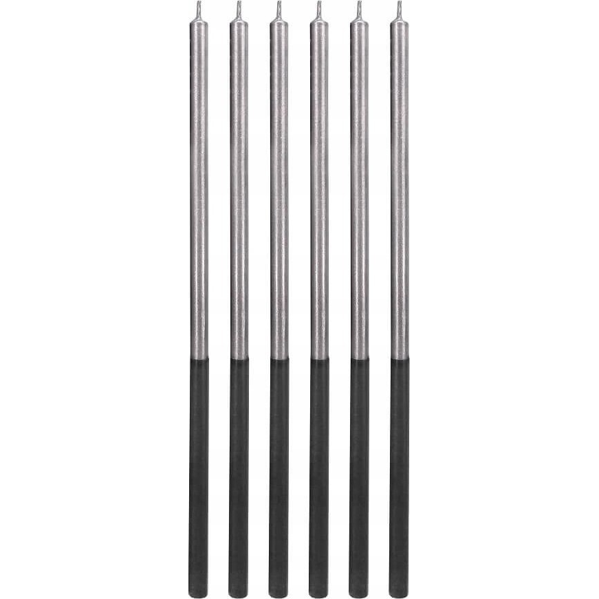 Tortagyertya Szett - 6 db-os, Ezüst (525055)