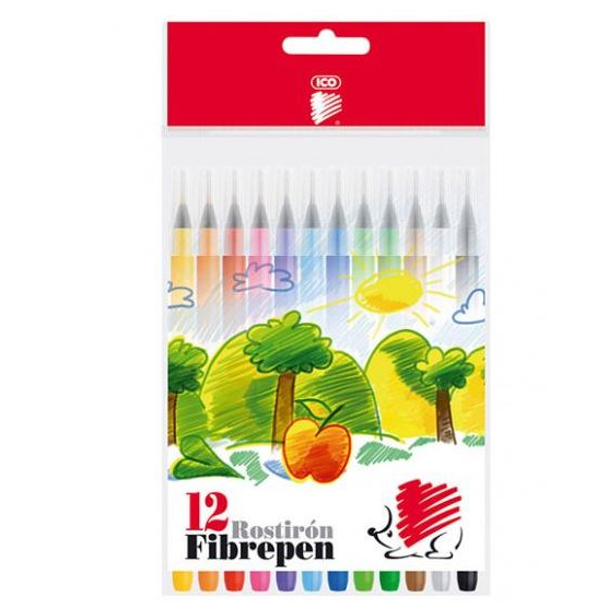 ICO Süni színes rosttoll készlet 12 db-os (9580123001) (I9580123001)