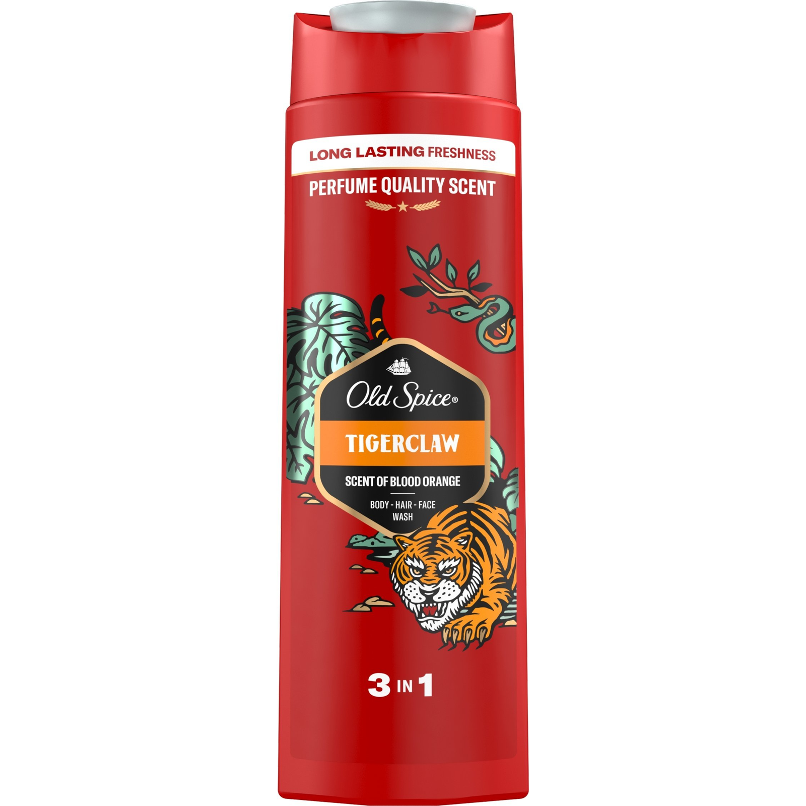 Old Spice Tiger Claw 3in1 tusfürdő és sampon férfiaknak 400 ml (8006540456484)