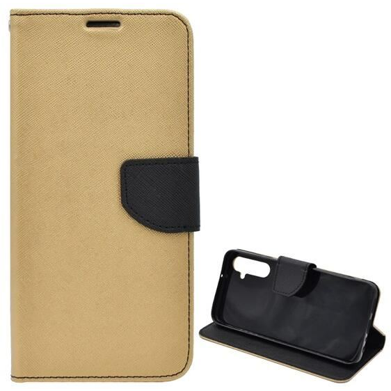 Gigapack Samsung Galaxy A05s (SM-A057F) kártyazsebes fliptok aranyszínű-fekete (GP-154134) (GP-154134)