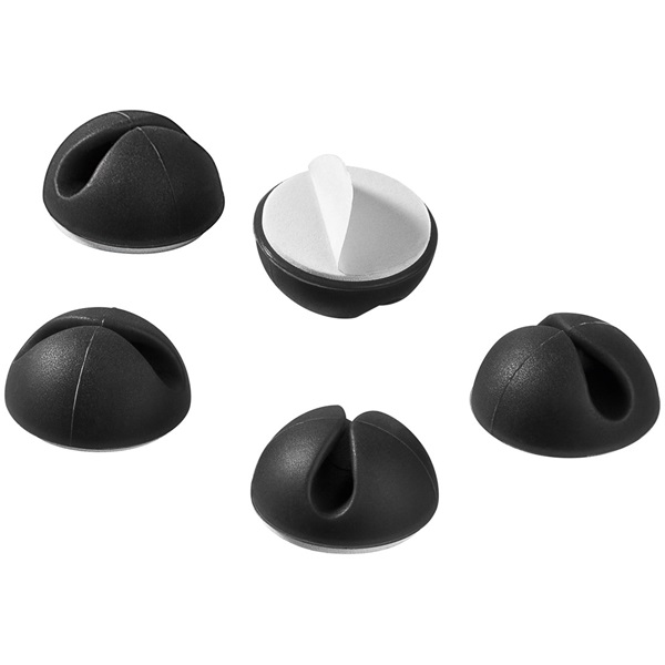 PREMIUMCORD Goobay Kábelvezető, asztali, 5 darabos csomag, fekete (ZVPD01)