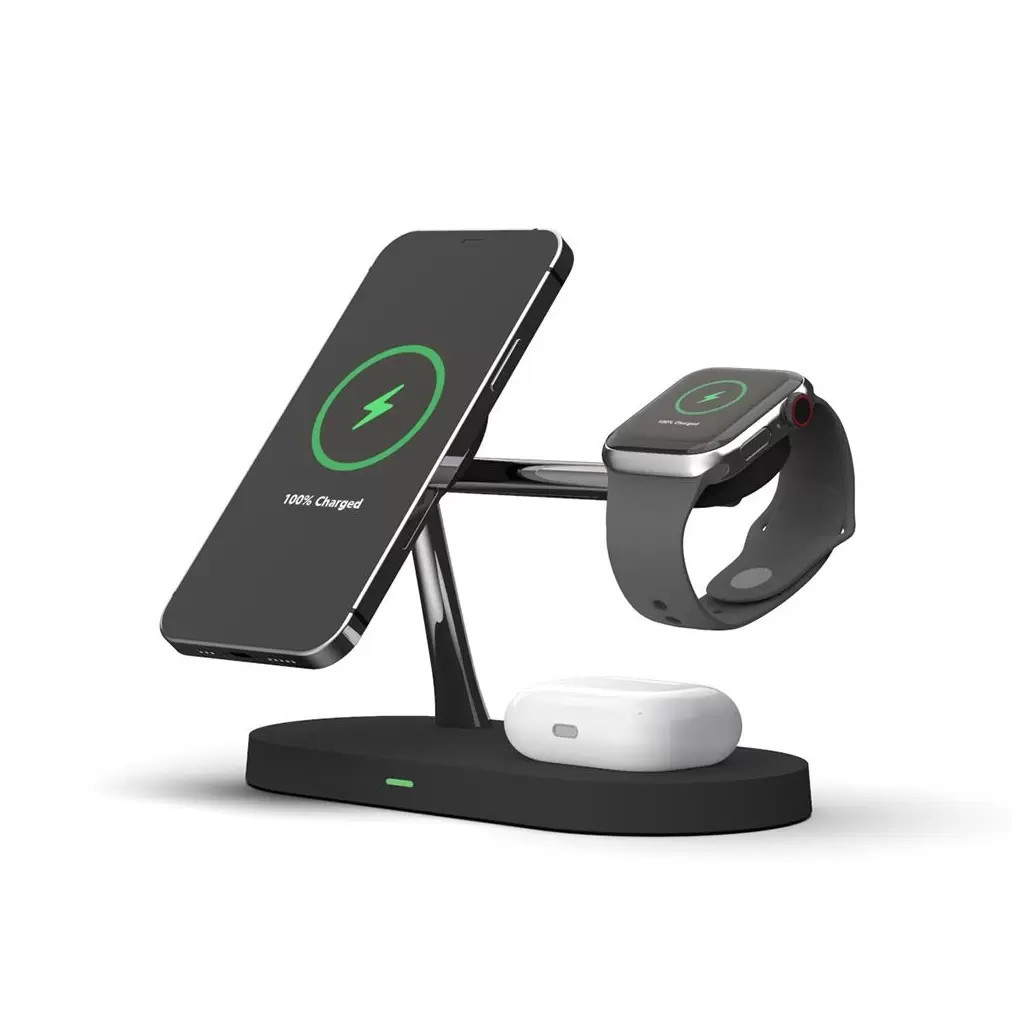 Tech-Protect A12 3az1-ben QI töltő fekete (126281) (tp126281)