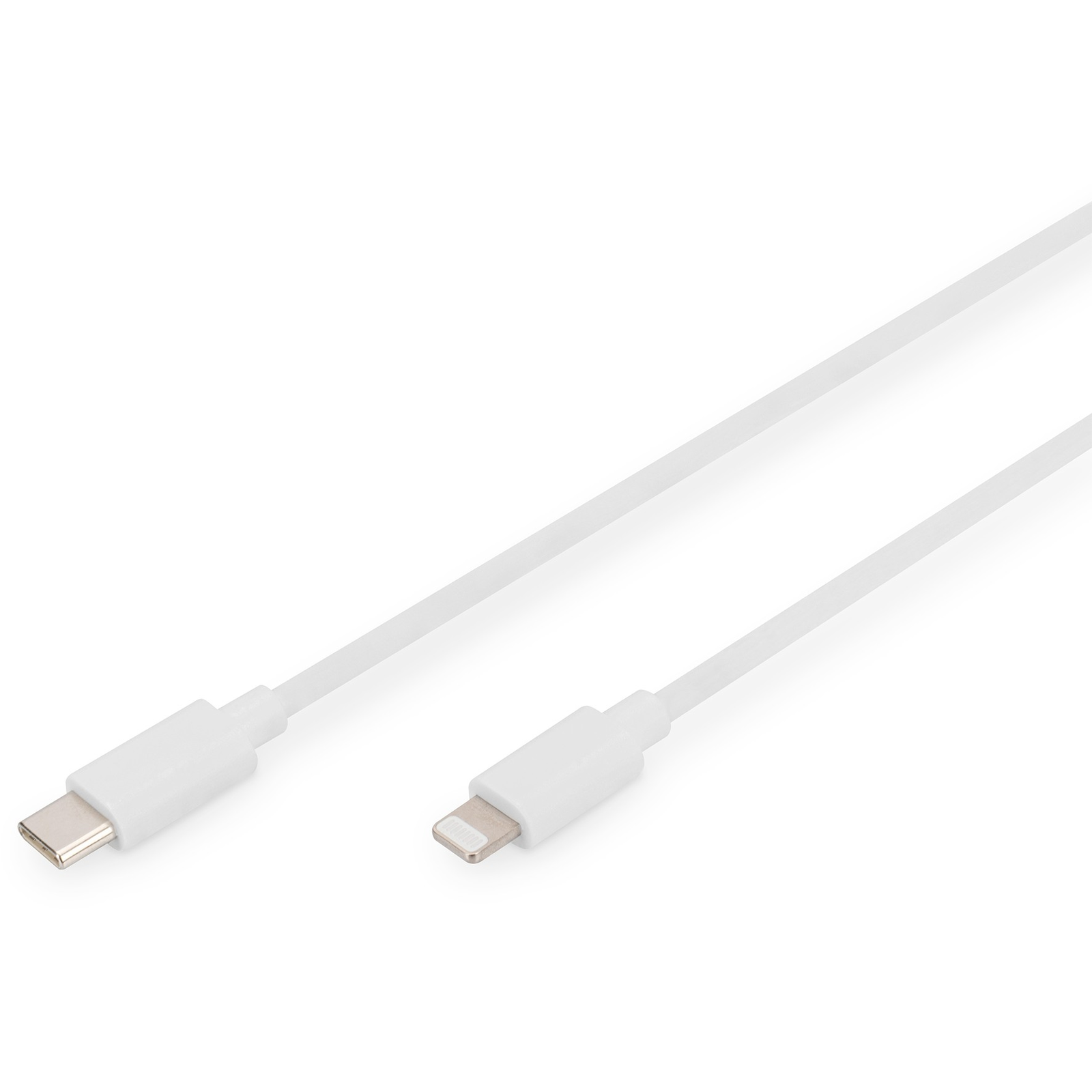 Digitus DB-600109-010-W USB-C apa - Lightning apa 2.0 Adat és töltőkábel - Fehér (1m) (DB-600109-010-W)