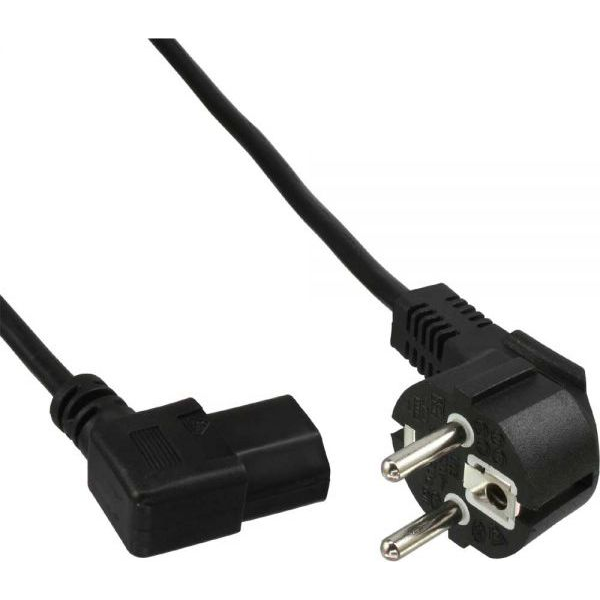 InLine 4043718114955 cavo di alimentazione Nero 0,5 m Spina di alimentazione di tipo F Accoppiatore C13