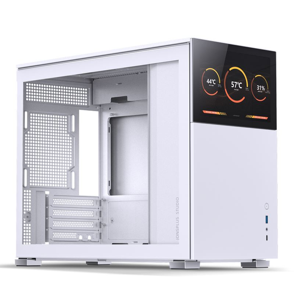 Jonsbo D31 STD SCREEN White táp nélküli ablakos mATX ház fehér