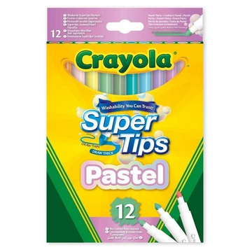 Crayola: Super Tips pasztell filctoll szett - 12 darabos (58-7515) (58-7515)