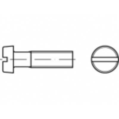 TOOLCRAFT TO-5451405 hengeres fejű csavar M8 10 mm egyeneshornyú ISO 1207 sárgaréz 100 db (TO-5451405)