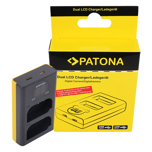 Patona PT9886 Foto Dual Quick Panasonic DMW-BLK22 USB Akkumulátor töltő