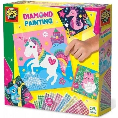 SES Creative Diamond painting - Happy animals (14701S)