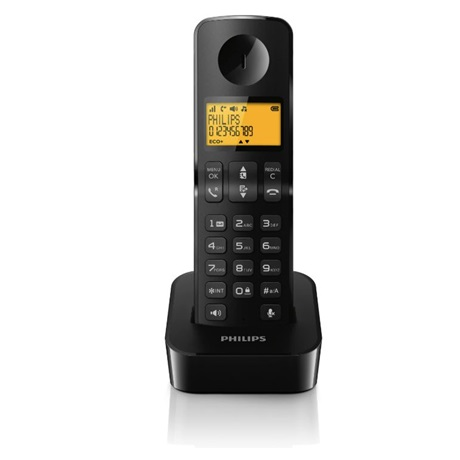 Philips D2601B/53 vezeték nélküli telefon fekete