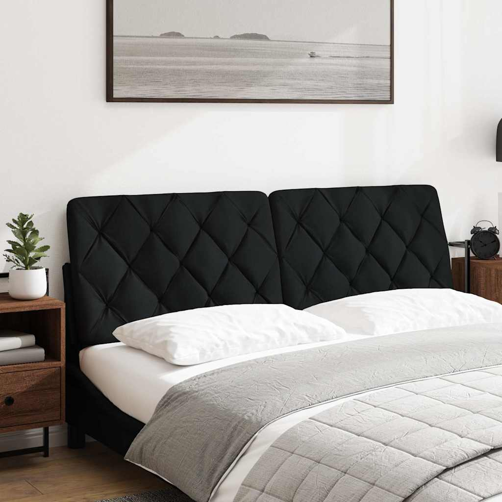 fekete szövet fejtámla párna 160 cm (4019228)