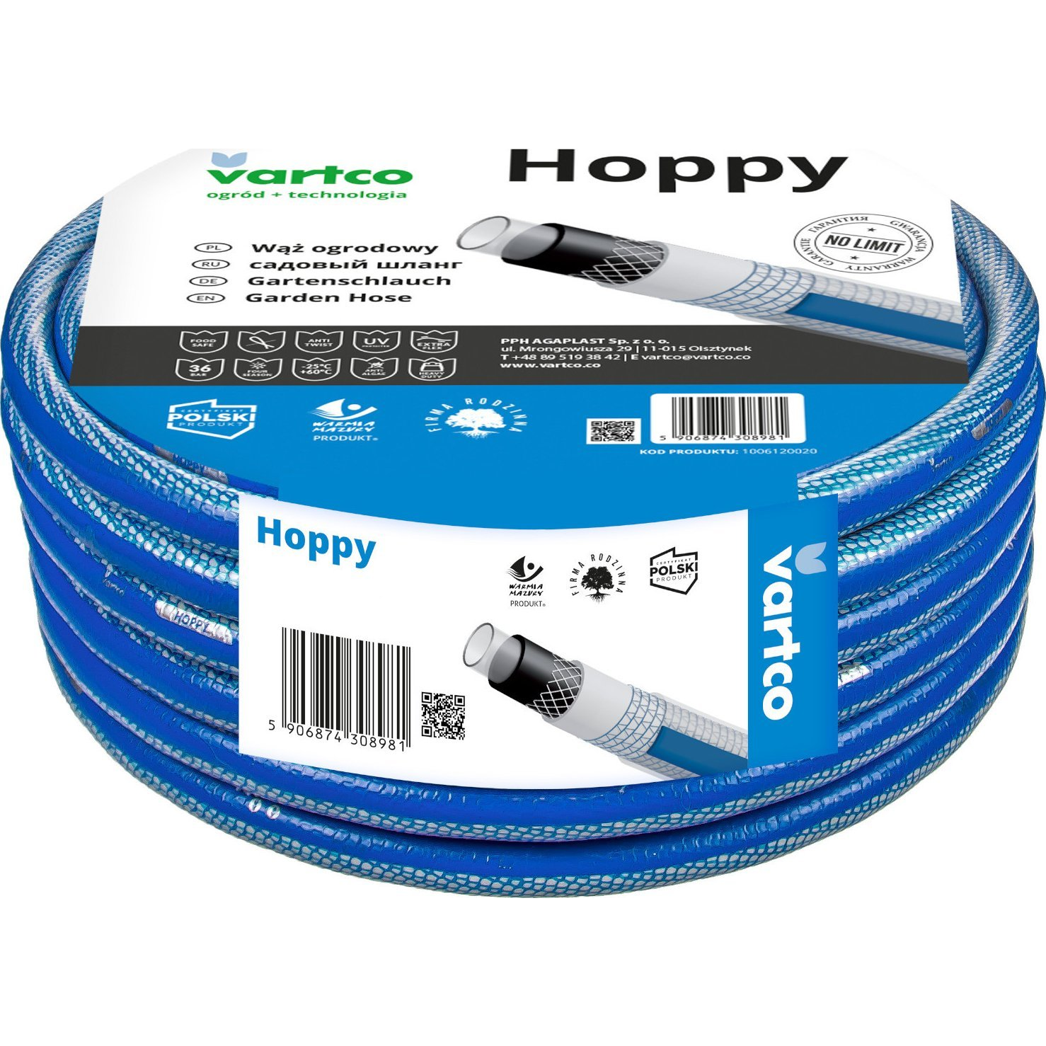 Agaplast Vartco Hoppy 1/2" Kerti Tömlő 50 m (1006120050)