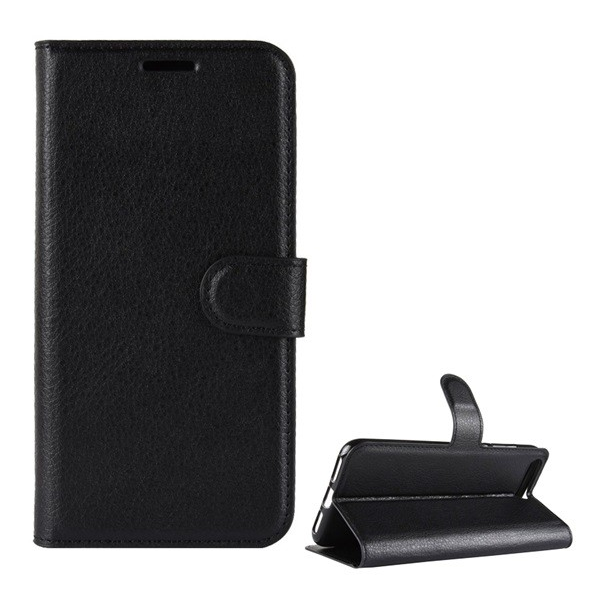 Tok álló, bőr hatású (FLIP, oldalra nyíló, asztali tartó funkció, prémium) FEKETE [Huawei Y6 (2018)] (5996457773213)