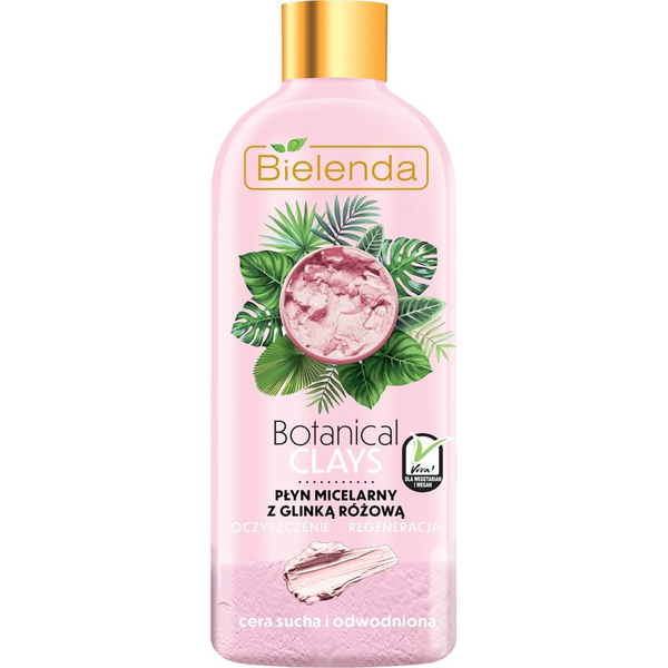 Bielenda Botanical Clays vegán micellás lotion, rózsaszín agyaggal, 500 ml