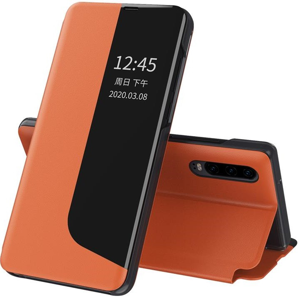 Huawei Mate 40 Pro, калъф със странично отваряне, стойка, индикатор за повикване, Wooze FashionBook, жълт (97041)