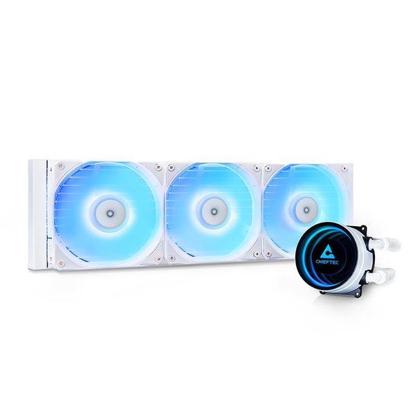 Chieftec CLC-360-RGB-W Computerkølesystem Computerkabinet Alt-i-en væskekøler 12 cm Hvid