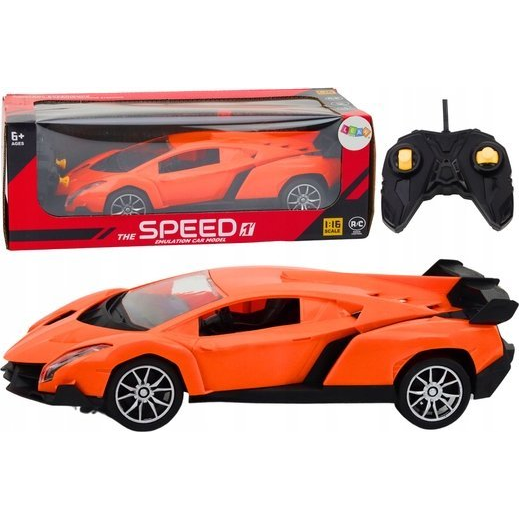 Távirányítós Sportkocsi Narancssárga RC Autó 1_16