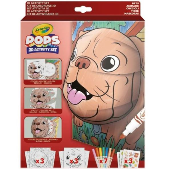 Crayola POPs: 3D foglalkoztató – Kisállatok (04-2804) (C04-2804)