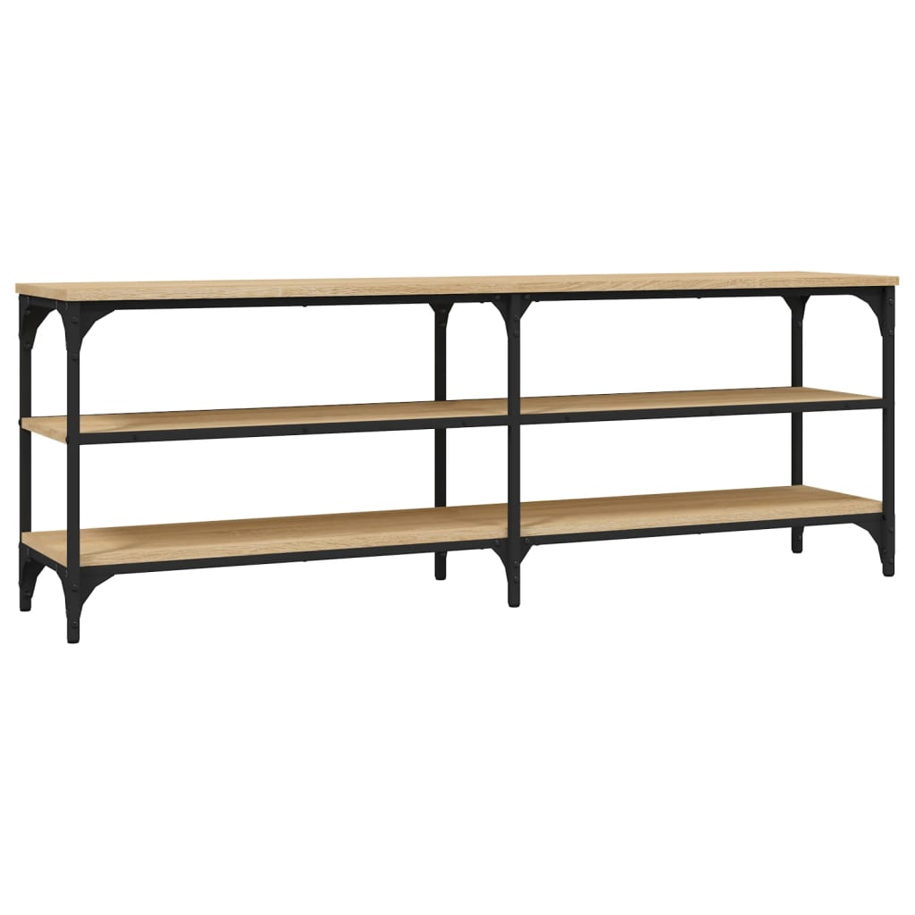 sonoma-tölgyszínű szerelt fa fali TV-szekrény 140x30x50 cm (826745)