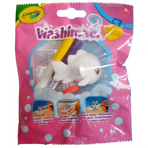 Crayola Washimals: Kimosható állatka figura - Coral, a halacska (74-0220C) (74-0220C)