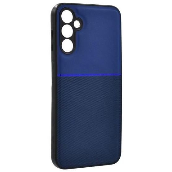 Gigapack Samsung Galaxy S24 5G (SM-S921) mágneses, bőr hatású, csíkos mintás tok sötétkék (GP-151856) (GP-151856)