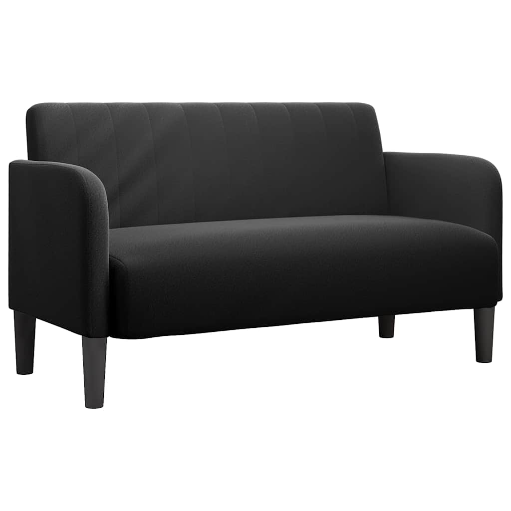 fekete bársony loveseat kanapé 109 cm (4100592)