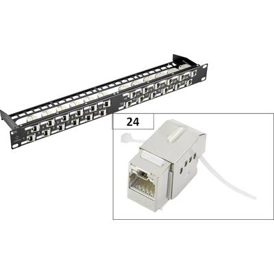 Renkforce KS10 24 port Hálózati patchpanel CAT 6A 1 ME (RF-3829158)