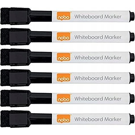 Nobo 2mm Táblamarker készlet - Fekete (6 db / csomag) (2104184)