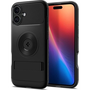 Кейс за iPhone 16, Spigen Slim Armor MagSafe, I14, поликарбонат, черен