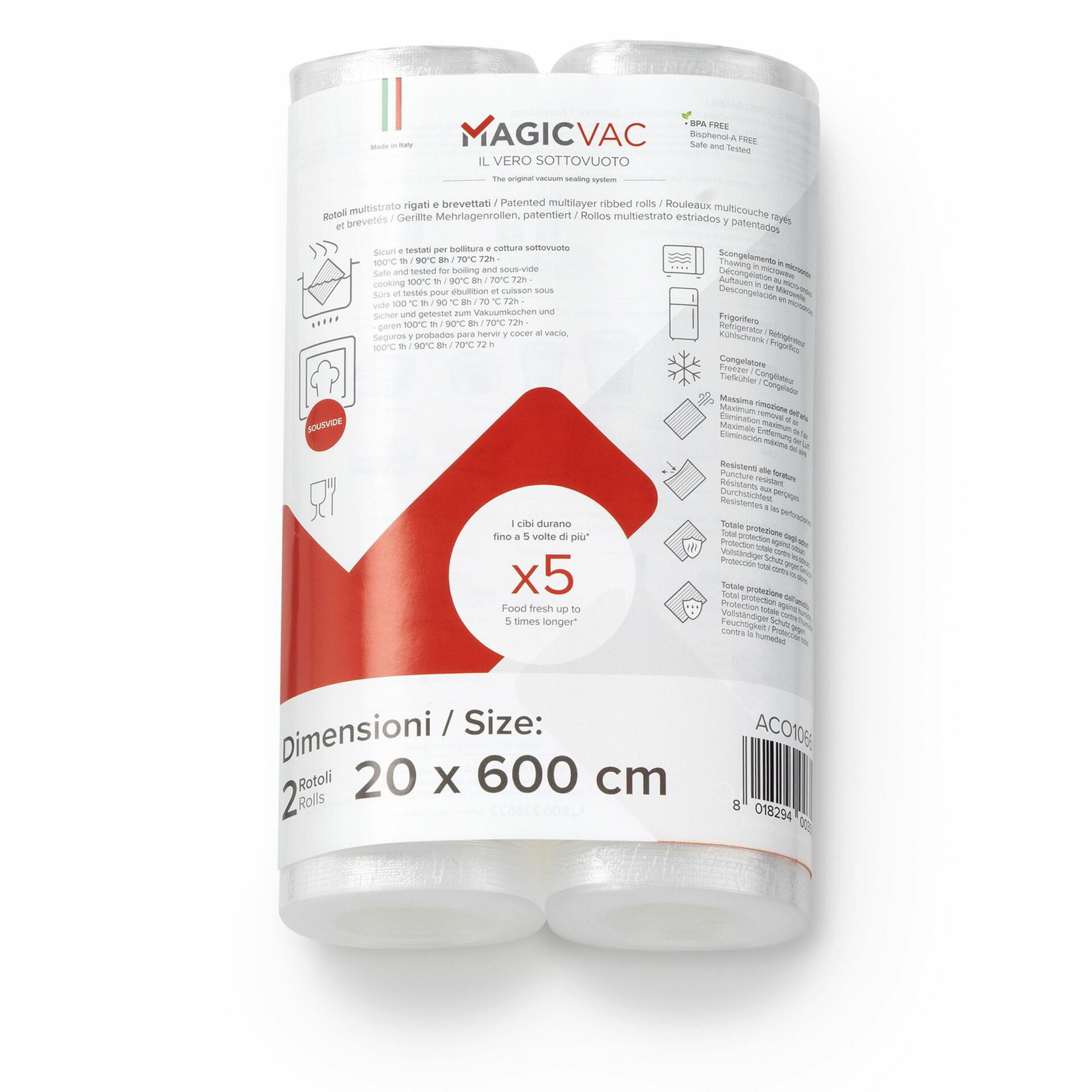 MagicVac ACO1066 Vákuum csomagoló fólia (6 m/tekercs) (14787)