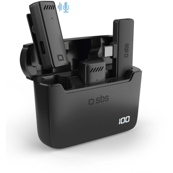 Mikrofon SBS Bezprzewodowy mikrofony USB-C receiver 2x mic 8018417533112 TEKITMICCASEBTK (8018417533112)