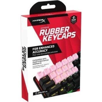 HyperX Rubber Keycaps - Gaming Accessory Kit - Pink (US Layout) Coperchio per tastiera