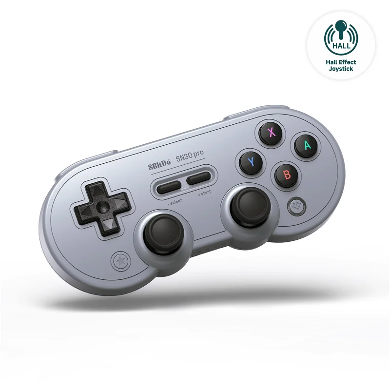 8BitDo SN30 Pro (Hall Effect) Vezeték nélküli Controller - Szürke (Nintendo Switch/PC/iOS/Android) (RET00413)