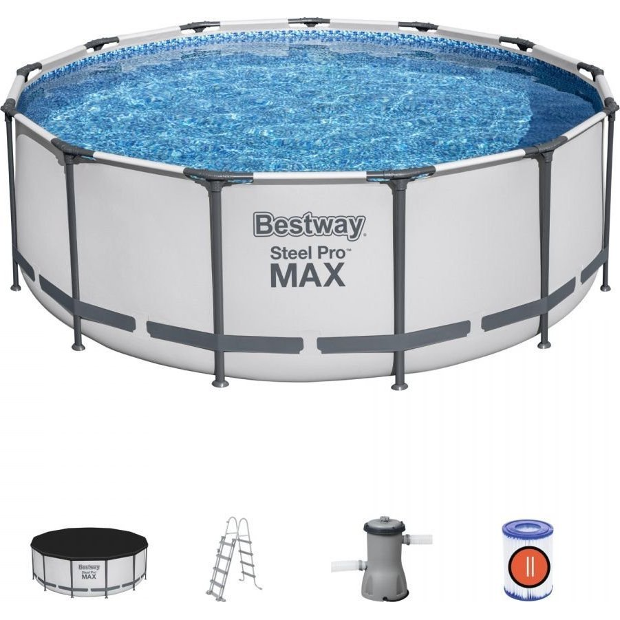Bestway Steel Pro 5618W kerti medence Fémvázas medence Kerek Fehér (5618W)