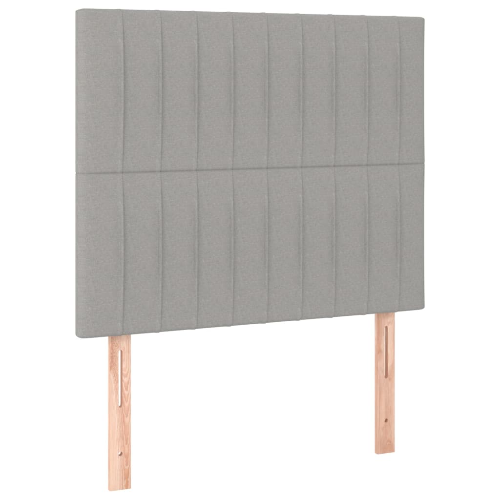 2 db világosszürke szövet fejtámla 80 x 5 x 78/88 cm (3116544)