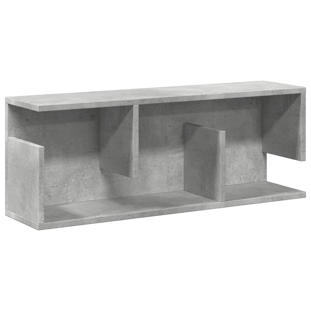 betonszürke szerelt fa faliszekrény 80 x 20 x 30 cm (854835)
