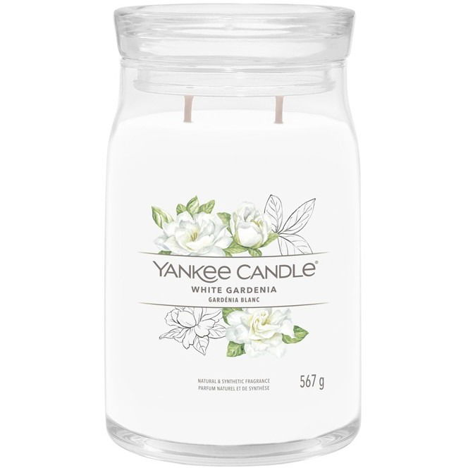 YANKEE CANDLE Signature üveg 2 kanóc White Gardenia 567 g (5038581129419)