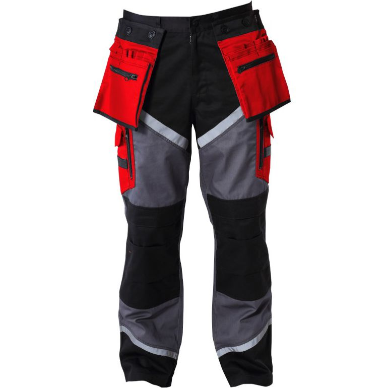 Nadrág fekete-szürke 100% pamut, lepattanó, "xl", ce, lahti (L4050504)