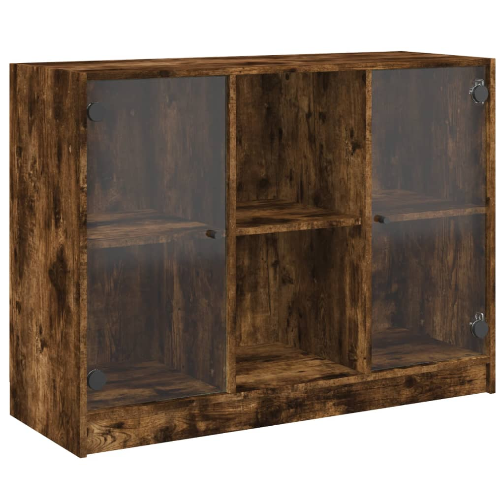 füstös tölgy színű szerelt fa tálalószekrény 102x37x75,5 cm (3295875)