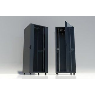 Intellinet 713580 шкаф за монтиране на апаратура 26U Самостоятелно стояща поставка Черен