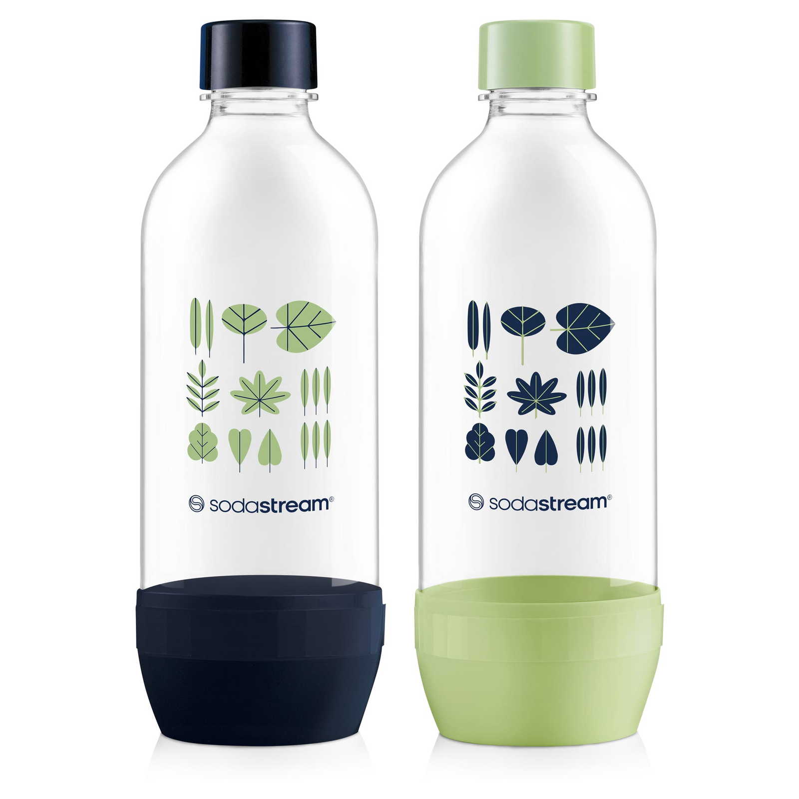 SodaStream BO Jet Duo Szénsavasító palack 1l Mintás - 2db/csomag (JET 2X1L GREEN/NAVY)