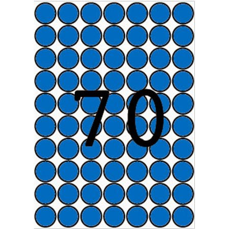 Apli 19mm Nyomtatható kör etikett 560db/csomag - Kék (12104)