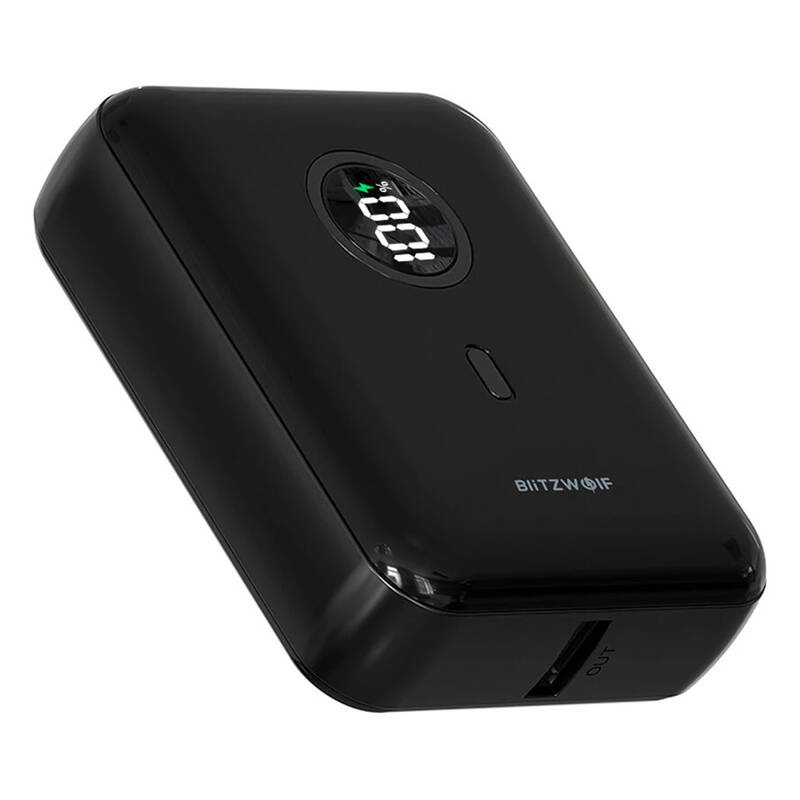 BlitzWolf BW-P21 Mini PowerBank 10000mAh 22.5W - Fekete (BW-P21)