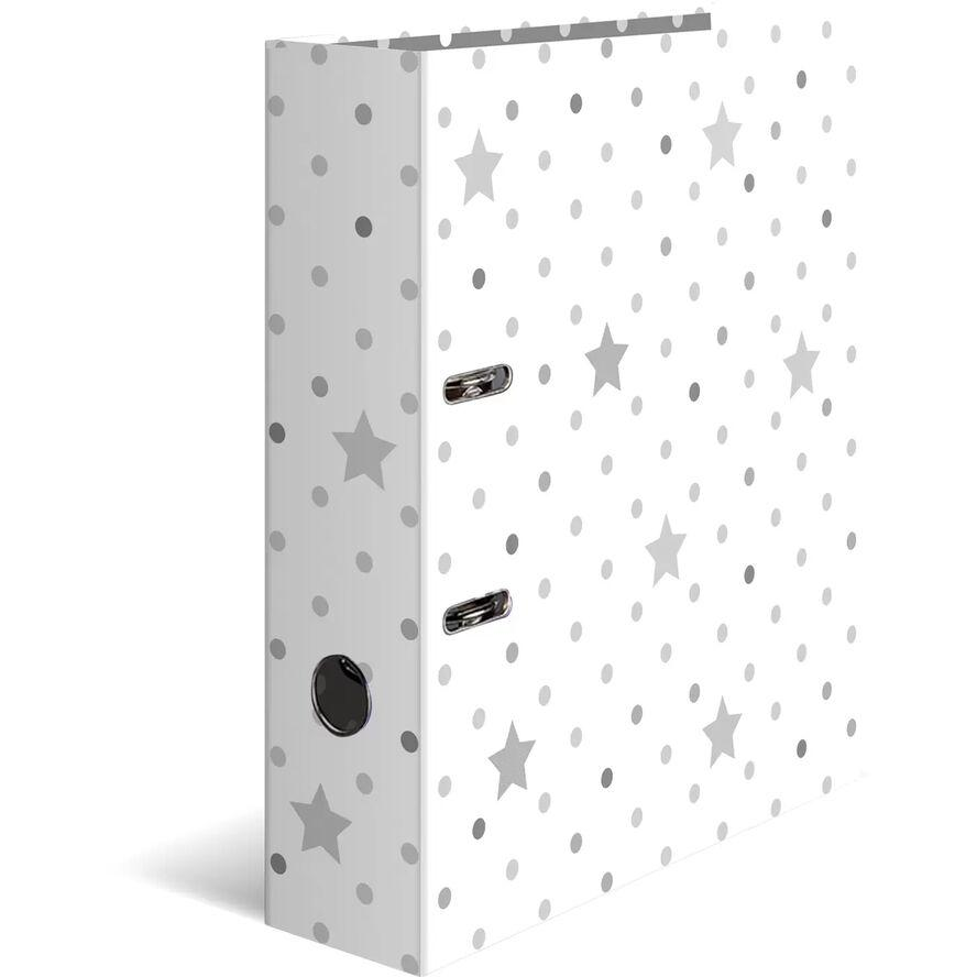 HERMA Ordner A4 Sterne weiß mit grauem Stern (7193) (7193)