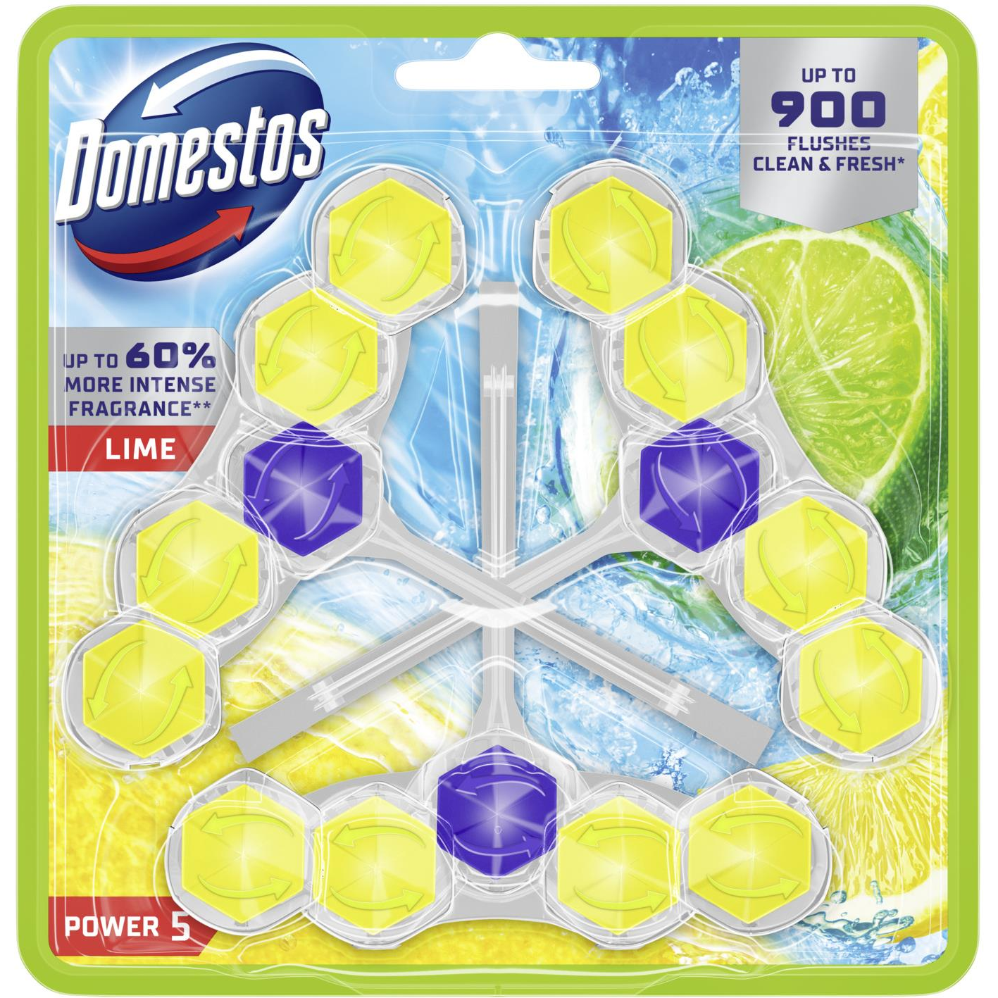 Domestos Power 5 Lime 3× 50 g (8720182903143)