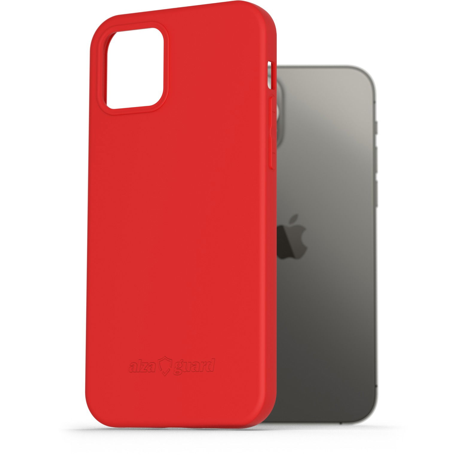 AlzaGuard Matte iPhone 12/12 Pro piros TPU tok (AGD-PCT10R)