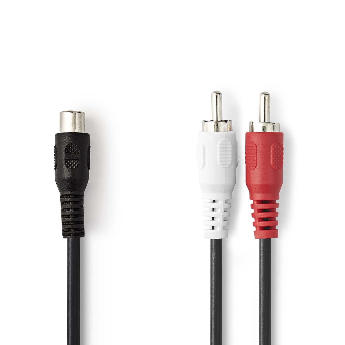 Nedis CAGB24020BK02 RCA anya - 2x RCA apa Kábel (0.2m) (CAGB24020BK02)
