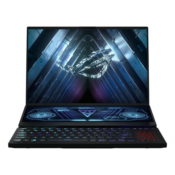 ASUS ROG Zephyrus Duo 16 GX650RX-LO180W AMD Ryzen™ 9 6900HX Laptop 40,6 cm (16") WQXGA 64 GB DDR5-SDRAM 2 TB SSD NVIDIA GeForce RTX 3080 Ti Wi-Fi 6E (802.11ax) Windows 11 Home Fekete